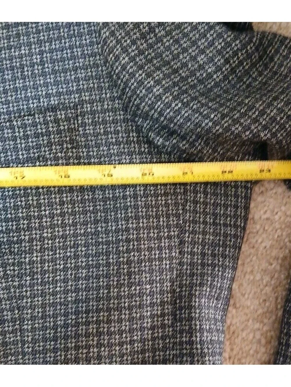 Vintage Nordstrom Black Check Waffle Tweed Wool Men Blazer 46L Sport Coat Jacket